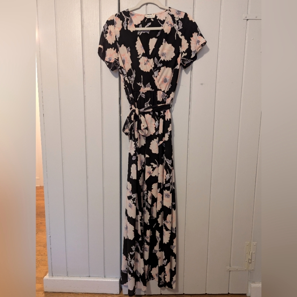 Floral High Low Dress Peach Love California